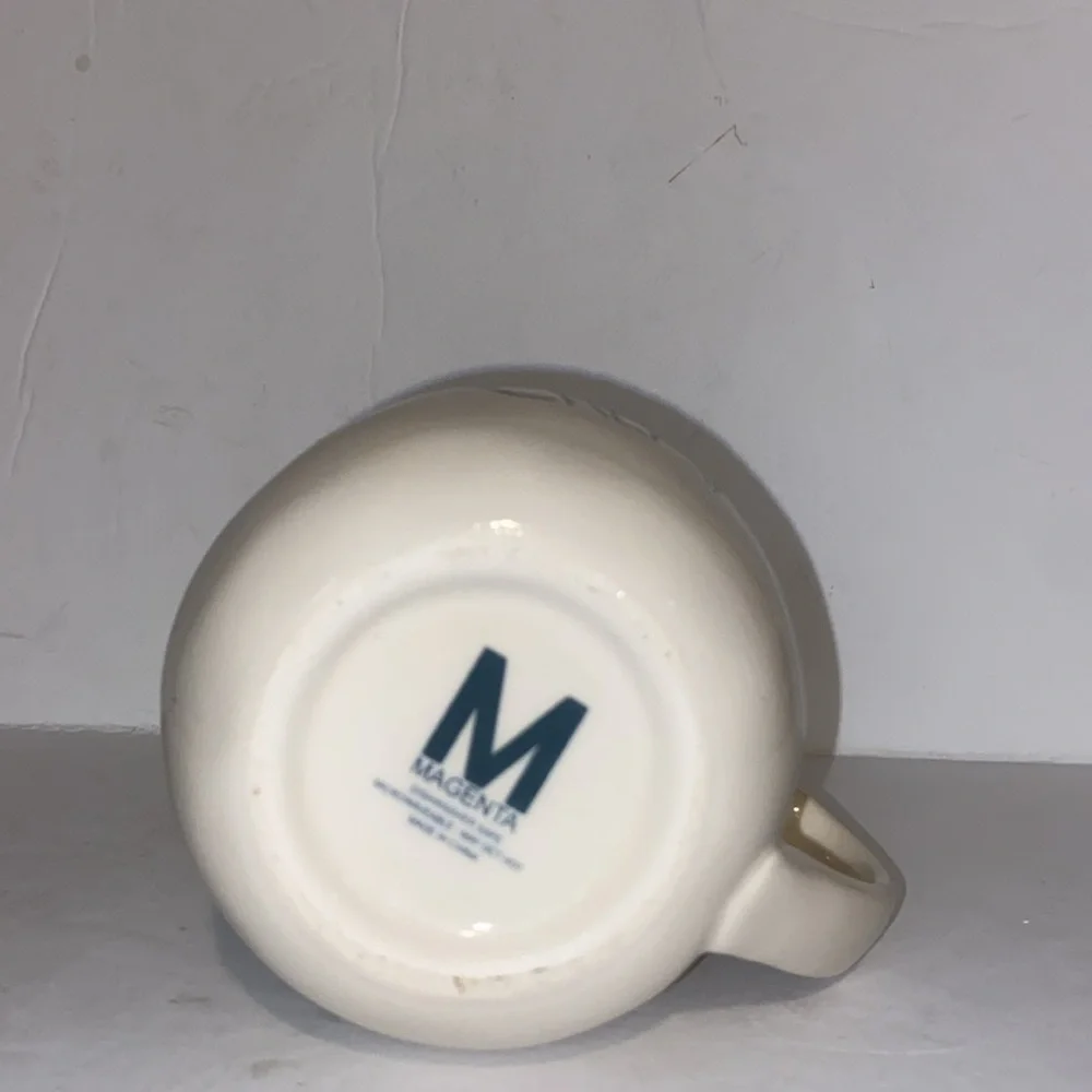 Vintage Magenta “Cream” Ceramic Pitcher - Picture 3 of 5